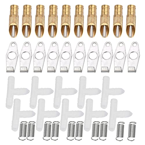 Fydun 10pcs Set Pet Water Feeder, Stainless Steel Automatic Nipple Waterer Poultry Fountains & Waterers for Bunny Rat Rabbit Ferrets (Duckbilly White) - size: Duckbilly white, style: Duckbilly white
