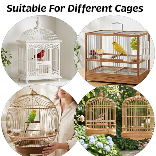 2Pcs Bird Cage Seed Catcher, Adjustable Bird Cage Skirt Cover, White Stretchy Birds Cages Netting for Round Square Parrot Parakeet Macaw African Cages - color: White
