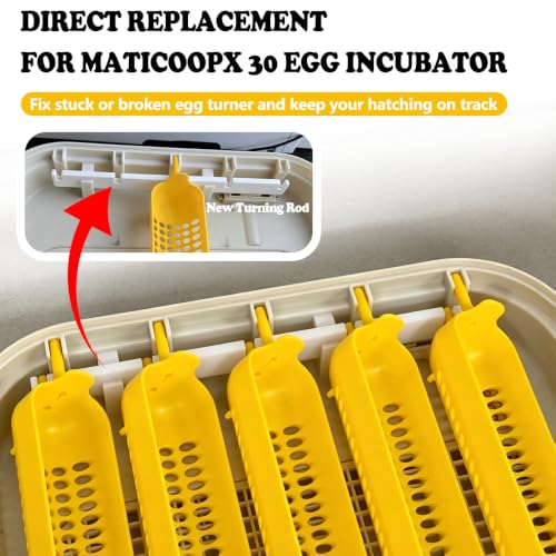 2-Pack Incubator Turning Rod Compatible with Maticoopx 30 Egg Incubator, Replacement Egg Turner Support Bars to Fix Stuck or Broken Automatic Egg Turner Mechanism