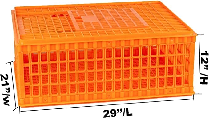 Poultry Carrier Crate Plastic Chicken Transport Crate Carrier Cage for Poultry Chicken Bird Duck