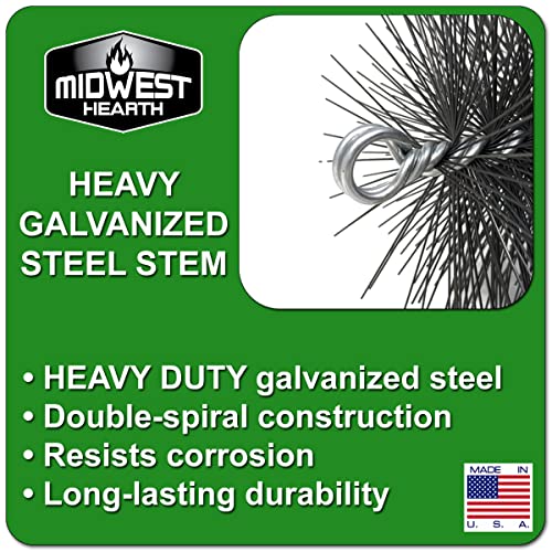 Midwest Hearth Wire Chimney Cleaning Brush (6-Inch Round) Made in USA - size: 6-Inch Round