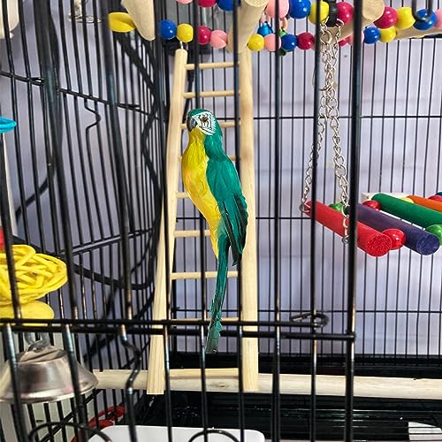 2pcs Birdie Basics Wooden Ladder for Bird Cage Climbing Ladder Toy for Parakeets Parrots Cockatoo (6 Step & 8 Step)