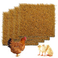 4 PCS Washable Chicken Nesting Pads,11.8x11.8 Artificial Grass Turf Reusable Chickens Nest Box Bedding Liners for Hen Coop Egg Duck Goose - color: Yellow