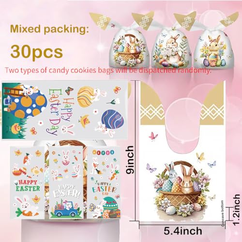 9pcs Easter Eggs Cookie Cutters Stamps Biscuit Baking Tools Embossing Cookie Molds (With 30 Easter bags) - color: Easter eggsB