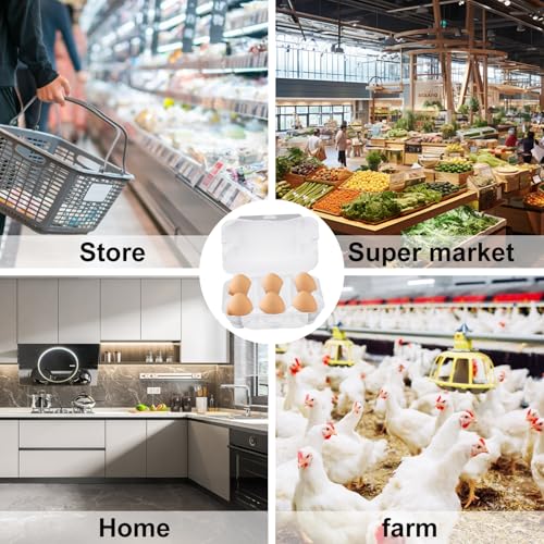 50 Pack Egg Baskets, Half Dozen Egg Cartons, Paper Egg Cartons, Egg Holder Hold 6 Eggs each for Safe Storage, Transport & Display - Ideal for Farm Fresh Eggs, Crafts, White(Standard Size) - size: 50 Pack Half Dozen White