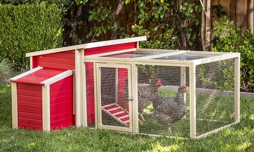 New Age Pet ecoFLEX Fontana Chicken Barn - color: Red, size: 52.4"L x 29.4"W x 29.1"H