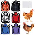 6 Pack Chicken Saddle for Hens, Hen Back Protector Aprons with Adjustable Tie Straps, Chicken Vest for Rooster Mating Shield & Feather Coverage, Includes Laundry Bag
