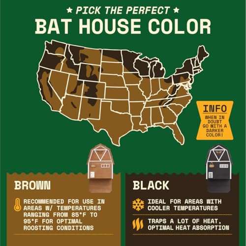 Big Bat Barn - 3 Chamber, Brown Cedar, Upto 150 Bats, Preassembled | Cedar bat barn with side vents, textured landing pad and preassembled wall-mount kit, holds 150 bats year-round. - style: 3 Chamber Big Bat Barn Brown (Up to 150 Bats)