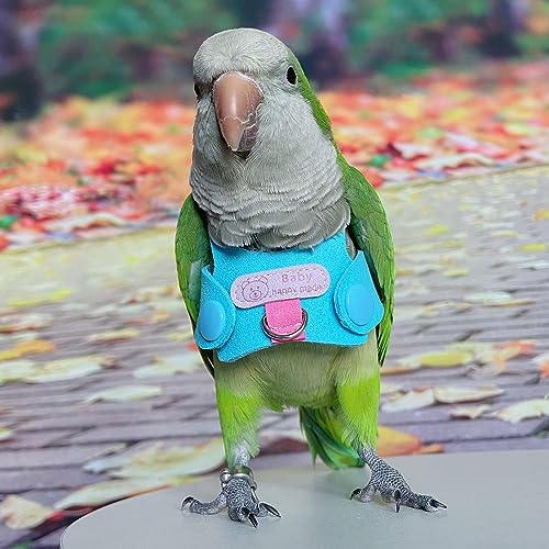 Bird Flight Harness Vest, Parrot Flight Suit with Leash for Parakeets Cockatiels Conures Budgies, Bird Flying Clothes with Rope and Handle for Outdoor Activities Training, Anti Bite (XS) - size: XS