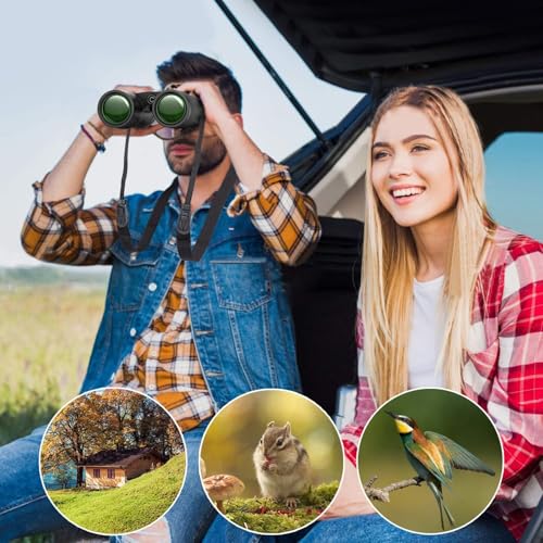 Monocular 12x42 Roof Prism Binoculars for Adults -Monoculars for Adults High Power with BAK4 Prism & FMC Lens, Suitable for Bird Watching Hunting Hiking Camping - color: black