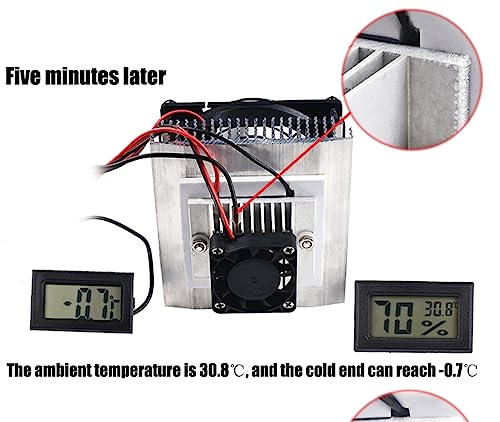 Mini Air Conditioner DC 12V DIY Thermoelectric Peltier Refrigeration Cooling System Heat Sink Conduction Module Semiconductor Fridge Refrigeration Cooling System DIY Kit - style: Single