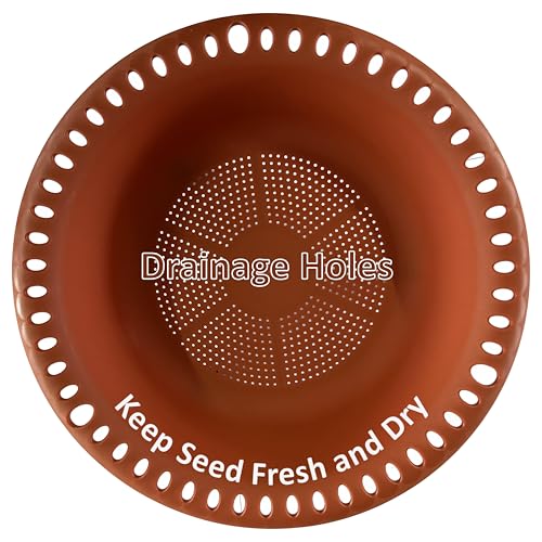 Hanging Bird Feeder Tray 10inch with Drainage Holes Fit Most Seed, Bird-Feeder Hanging for Garden Yard Outside, Terracotta - color: Terracotta, size: 10 inch