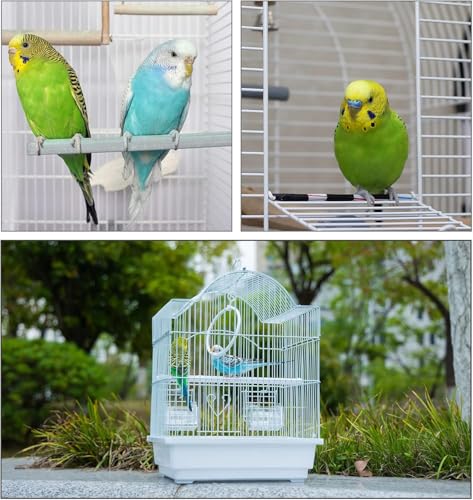 Small Bird Cage, Lightweight Hanging Travel Cage with Removable Tray | Easy to carry and clean, ideal during short trips, camping and vet visits with parakeets, canaries, lovebirds and finches. - size: 11.8"L x 9.0"W x 15.3"H