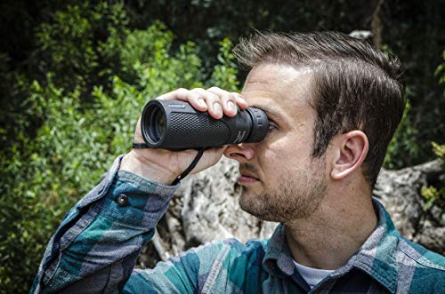 Barska Blackhawk Waterproof Monocular – Compact, Fogproof, Multi-Coated Optics, Slip-Resistant Grip for Birding, Hiking, Sports, Concerts & Outdoor Use - style: 10x40