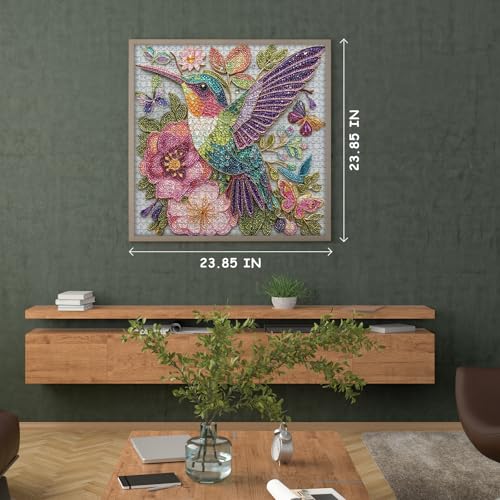 Hummingbird Diamond Art Puzzle for Adults 1000 Piece, PICKFORU Animal Puzzles Crystal Bird Jewel Art, Nature Garden Flower Jigsaw Puzzle - style: Hummingbird Diamond Puzzles