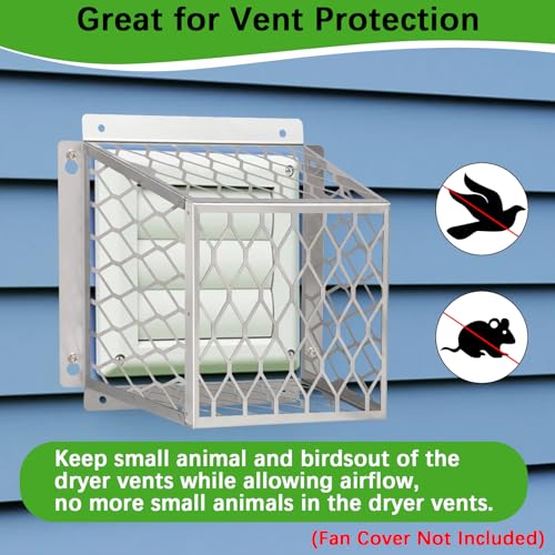 Dryer Vent Bird Guard,Dryer Vent Cover Outside for 3-4 inch Vent Hoods | Universal Outdoor Bird Guard for Dryer Vent & Bathroom Exhaust,Stainless Steel Bird Cage 7"Lx7"Wx5"H,Prevent Bird From Enter - size: 7"Lx7"Wx5"H, style: Stainless Steel-1PCS