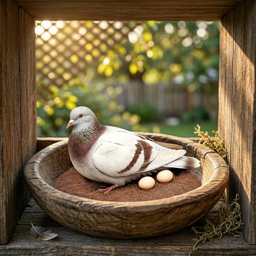 OUNONA Coconut Fiber Bird Nesting Pads 10 Pack Round Pigeon Nest Liner for Egg Laying Breeding Warm Nest Support for Parrot Chicken Bird Cage Accessories 5.90 in