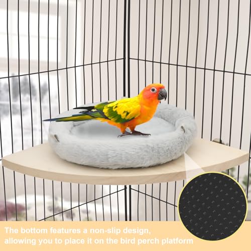 Wontee Bird Nest Bed Parrot Hanging Hammock Swing for Budgies Parakeets Lovebirds Caique Senegal Cockatiels Conures (M) - size: M