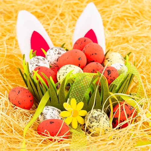 Seifar 10.7oz/300g Easter Grass Basket Filler, Green Pink Yellow Recyclable Shred Paper Shred Fillers Easter Basket Grass for Easter Gift Basket Gift Wrapping Party Decorations - color: Green+Pink+Yellow, size: 300g