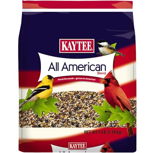Kaytee All American Wild Bird Food Seed Blend for Cardinals, Blue Jays, Finches & Other Outdoor Wild Birds, 5 Pounds - size: 5 Pound (Pack of 1)