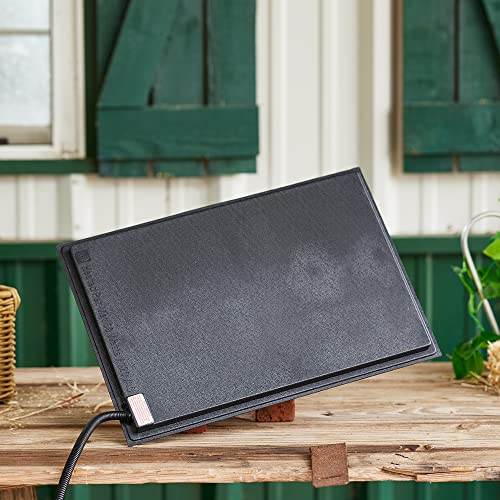 Farm Innovators HM-60P 19 x 13 Inch 60 Watt Heated Chicken Mat for Coops, Pens, and Nesting Areas | Thermostatically controlled ABS plastic mat can be mounted vertically or horizontally on a flat surface