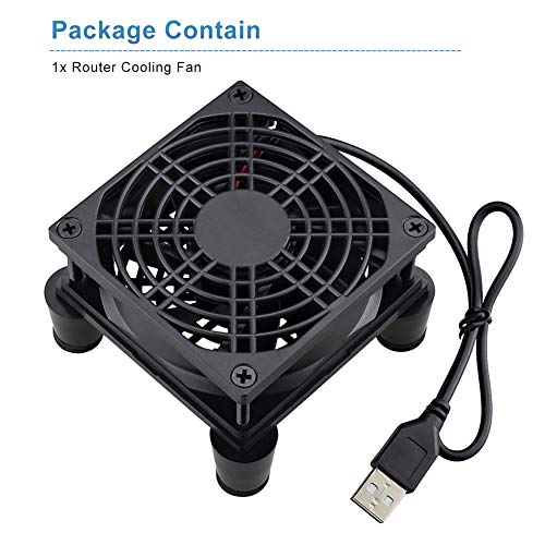 GDSTIME Quiet 80mm USB Computer Fan 5V USB Powered with 3 Speed Control | for Xbox, DVR, Router, Modem, Receiver, TV Box, Mini PC Cooling, L/M/H 3-Degree Speed Controller Included - size: 80mm USB Fan