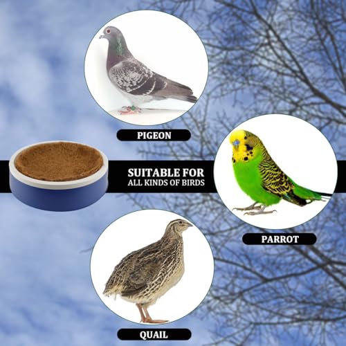 5 Pcs Pigeon Nest Bird Nest Bowls Nest for Pigeons Breeding Hatching (White Side+ Pad), Random - style: White Side+ Pad