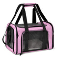 Henkelion Large Cat Carriers Dog Carrier Pet Carrier for Large Cats Dogs Puppies up to 25Lbs, Big Dog Carrier Soft Sided, Collapsible Travel Puppy Carrier - Large - Pink - color: Pink, size: 20.0"L x 13.0"W x 13.0"H
