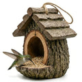 Mini Resin Treehouse Wild Bird Feeder, Hanging Bird Feeder | Waterproof Hanging Bird Feeders for Outdoors, Open Design Garden Yard Sculpture & Country Decor