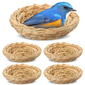 Patelai 4 Pcs Bird Nest Handmade Woven Flat Base Dove Bird House Breeding Nest Small Animal Cage Accessories for Pigeon Parrot Budgie Parakeet Cockatiel Hamster Gerbil Pig(3.54-4.72 Inch) - size: 3.54-4.72 Inch