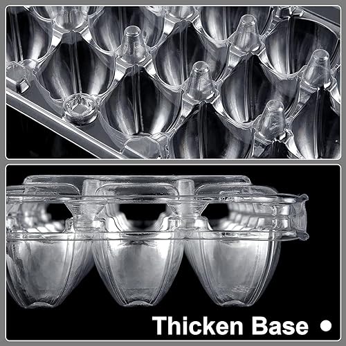 100 Pcs Quail Egg Cartons, 18 Grids Plastic Egg Storage Boxes, Stackable, Reusable for Pheasant & Pigeon Eggs