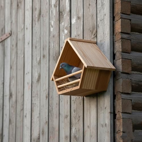 Cedar Mourning Dove Nesting Box, Oltara Wooden Dove Pigeon Bird House for Outdoors
