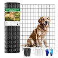 Welded Wire Fence 36inch x 50ft Roll,16 Gauge 2" x 3" Mesh Black | Rustproof Vinyl Coated Double-Layer Thick Wire, for Garden Fencing, Dog Fence, Chicken Wire Fencing, Yard & Pet Barrier
