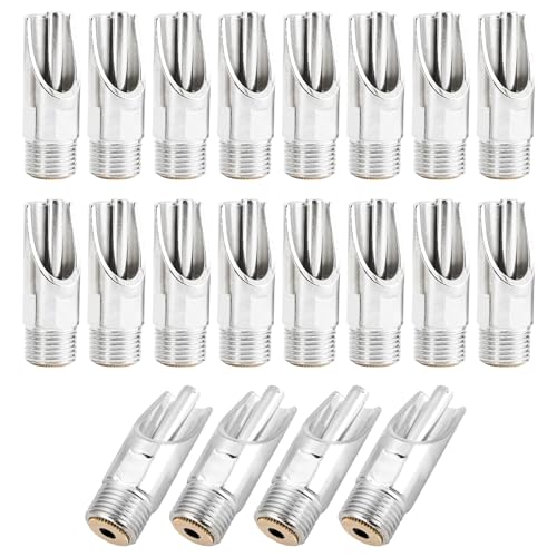 MAOPINER 20PCS Stainless Steel Pig Water Nipples, 1/2" NPT Drinking Valves | Pig Drinking Nipples for Piglets, Hogs and Farm Livestock, Durable Water Dispenser Parts for Animal Feeding Systems