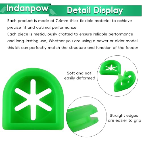 FlexPorts Replacement Compatible with Perky-Pet 334-1SR, 8-Pack | Garden Green Hard Rubber; Compatible with Perky-Pet 334-1SR Bird Feeders Replacement Port Squirrels-Proof Bird Pet Feeder