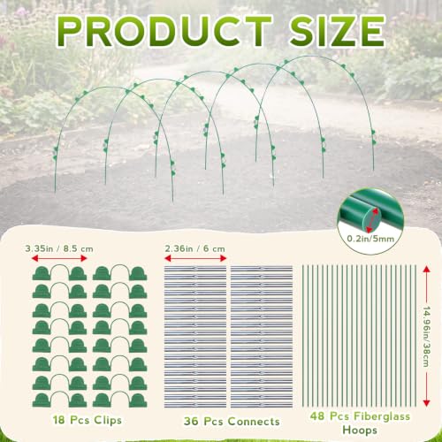 4 Pack Garden Netting Kit for Raised Beds 4x2ft Raised Garden Bed Net with Fiberglass Hoops Drawstring Clips for Plant Mesh Vegetables Fruits Flowers Enclosure Pests Bird Barrier