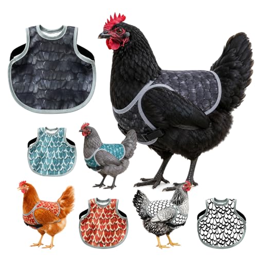 Chicken Saddle for Hens, Adjustable Hen Apron Back Protector for Protection Feather Regrowth, Waterproof Breathable Chicken Clothes with Straps, Apron for Medium to Large Hens Saddle（Black） - color: Black