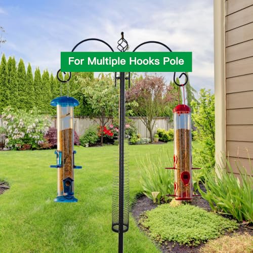 2PCS Squirrel Baffle for Bird Feeders Pole, Metal Squirrel Guard Squirrel Barrier, Squirrel Spring Coil Guard Protects Hanging Bird Feeders for Outdoor Bird Feeder Poles - size: 2PC