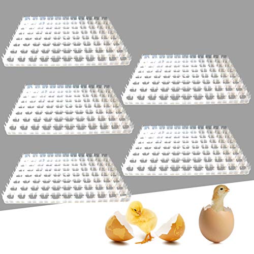 5Pcs 88 Eggs Incubator Tray, Chicken Duck Tray Egg Hatcher Storage Container for Auto Incubator Hatch Machine