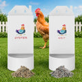 Chicken Grit and Oyster Shell Feeder,Metal Automatic Chicken Feeder,Chicken coop Accessories Poultry feeders, Suitable for Quail, Pigeons, Doves, Chicks