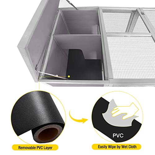 Aivituvin Walk in Chicken Coop, Chicken House Coop, Chicken Coop for 8 Chickens, Outdoor Poultry Duck Enclosure Small Animal Playpen - Easy Clean PVC Layer Included - size: AIR28