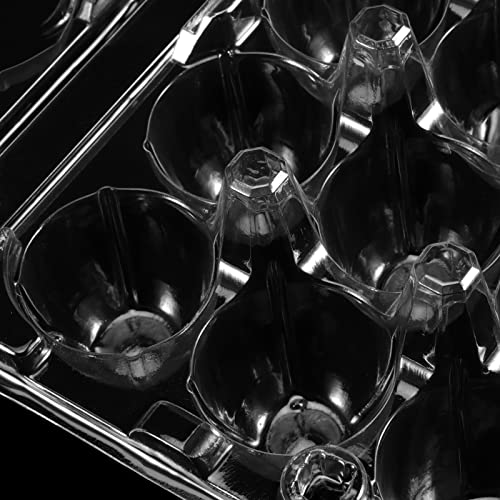 MANCHAP 150 Pack 12 Grids Plastic Quail Egg Carton Bulk, Clear Holders, Small Trays Stackable Storage Dispenser Case for Pigeon Eggs