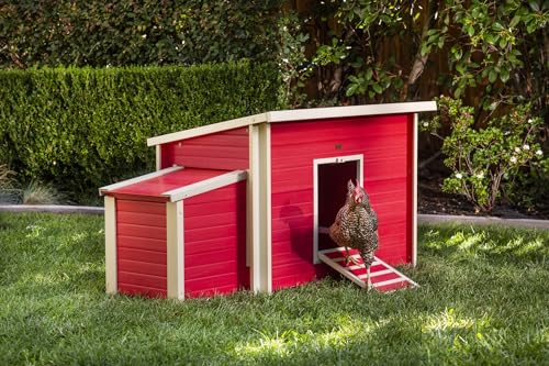 New Age Pet ecoFLEX Fontana Chicken Barn - color: Red, size: 52.4"L x 29.4"W x 29.1"H