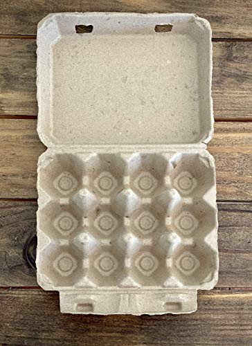 Vintage Egg Cartons for 12 Large Eggs – Classic 3x4 Layout – Durable Recycled Cardboard – Farmhouse Style – Eco-Friendly Packaging - Tan 25 Pack - color: Tan, size: 25