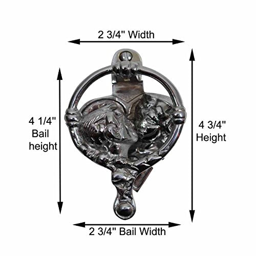 Chrome Kissing Cherubs Door Knocker 4.75" H X 2.75" W Heavy Duty Silver Chrome Plated Solid Brass Metal Front Door Knockers Tarnish Resistant Finish Includes Screws Renovators Supply Manufacturing - color: Chrome Kissing Cherubs