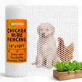 Plastic Wire Mesh Fence 16in x 10Ft Plastic Chicken Wire Mesh for Poultry, Dogs, Rabbit, Snake Barrier & Gardening Versatile Plastic Fencing (16in x 10Ft, White) - color: White, size: 16in x 10Ft