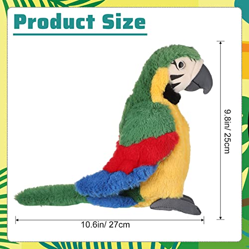 Jexine 3 Pack Macaw Parrot Plush Stuffed Animals, 9.8 Inch Realistic Bird Plush Toys, Soft PP Cotton Parrot Dolls for Kids, Nursery Room Decor Gift & Birthday Christmas