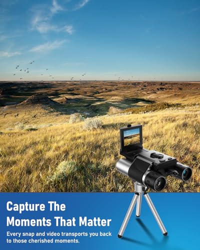 Digital Binoculars with Camera - 8X Digital Zoom, 2" LCD Display 40MP Camera 2.5K Videos Ideal for Concerts, Bird Watching, and Outdoor Adventures with 32GB SD Card - S555
