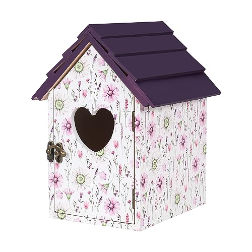 ARTAWEIN Flowering shrubs Bird House Attract Bird as Nesting spot Elegant Garden Decor Nesting Boxes for Birds Solid Wood Garden Bird House | Decoratvie Birdhouse for Kid's Play or Home Decoration