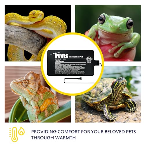 iPower 4X7 Inch Reptile Heat Pad Under Tank Heater Terrarium Warmer Heating Mat for Turtles Lizards Frogs and Other Small Animals - size: 4 X 7 Inch, style: Heat Pad